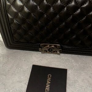 CHANEL Black Leather Flap Bag